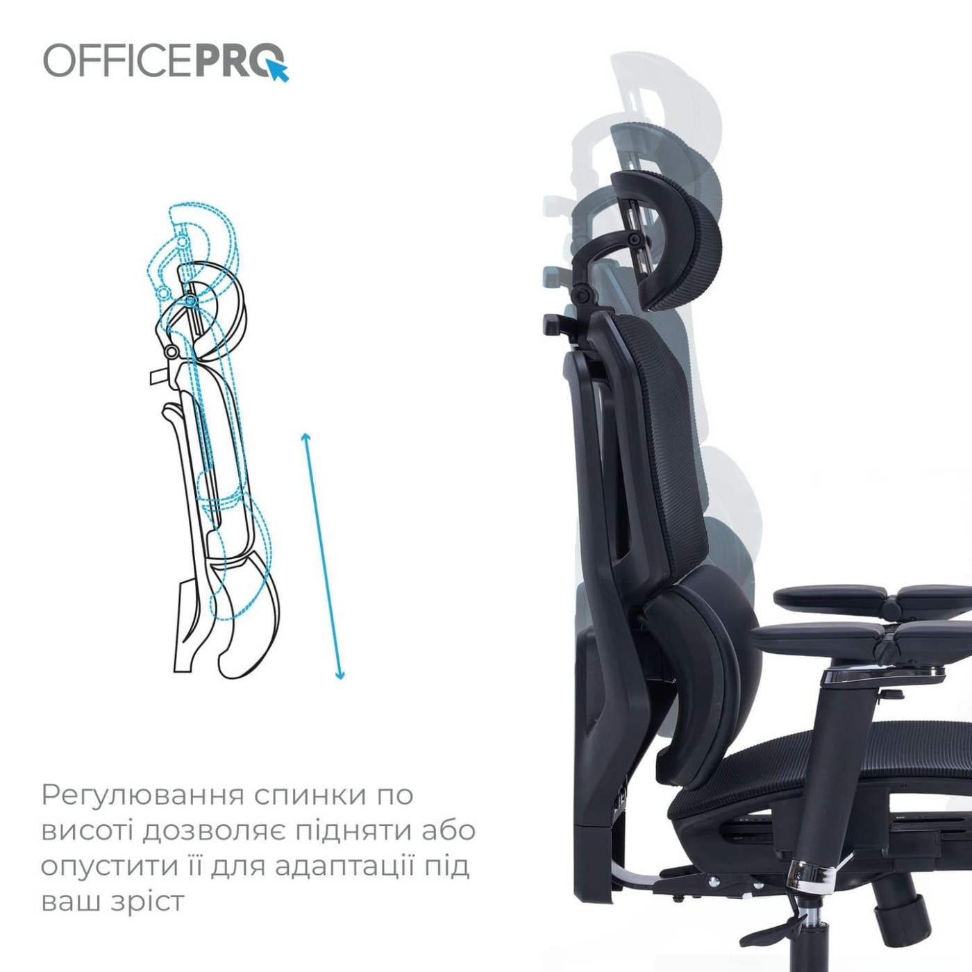 Офісне крісло OfficePro Unity OC710B Black (OC710B)