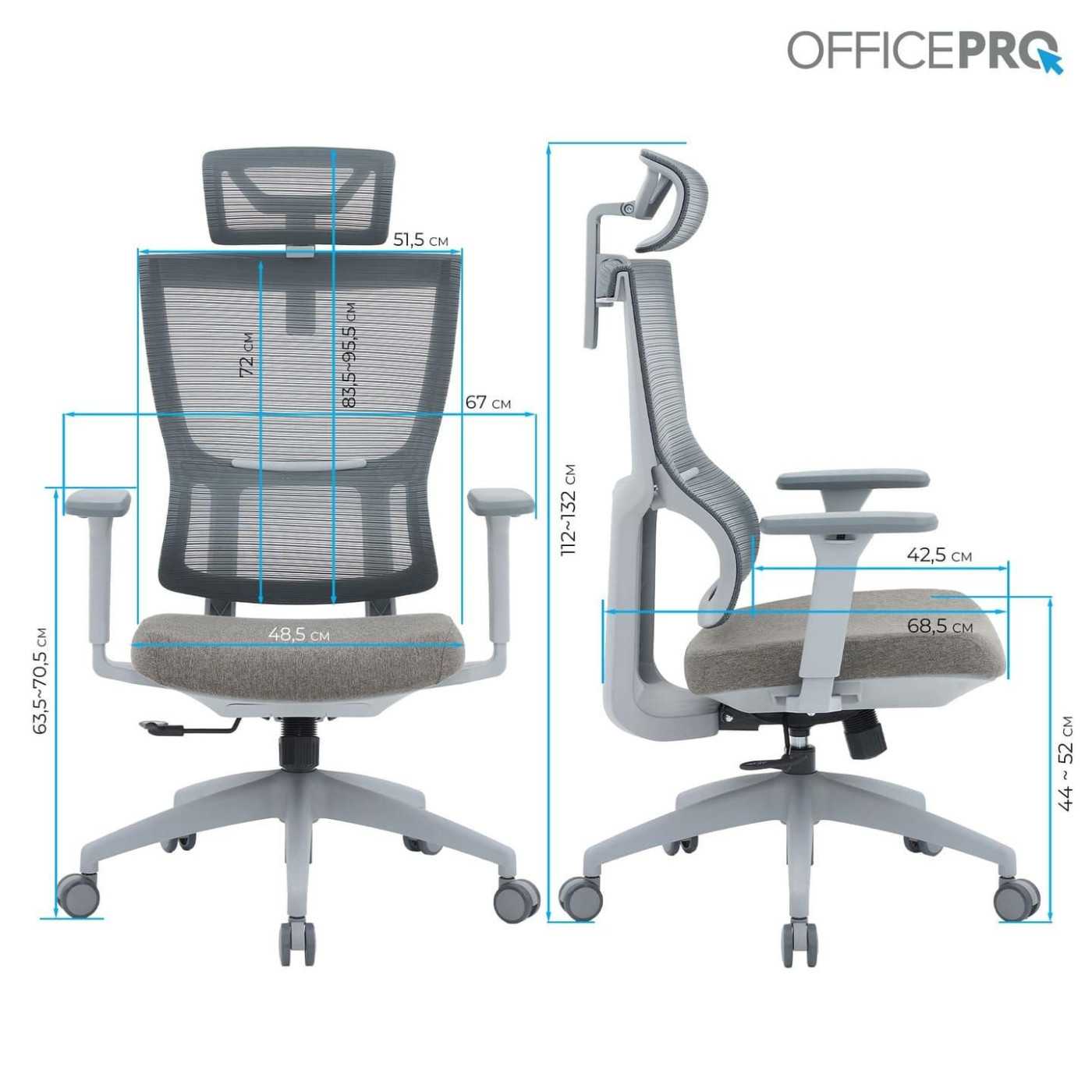 Офисное кресло OfficePro ElegantOC600-G-DG-DG (OC600-G-DG-DG)