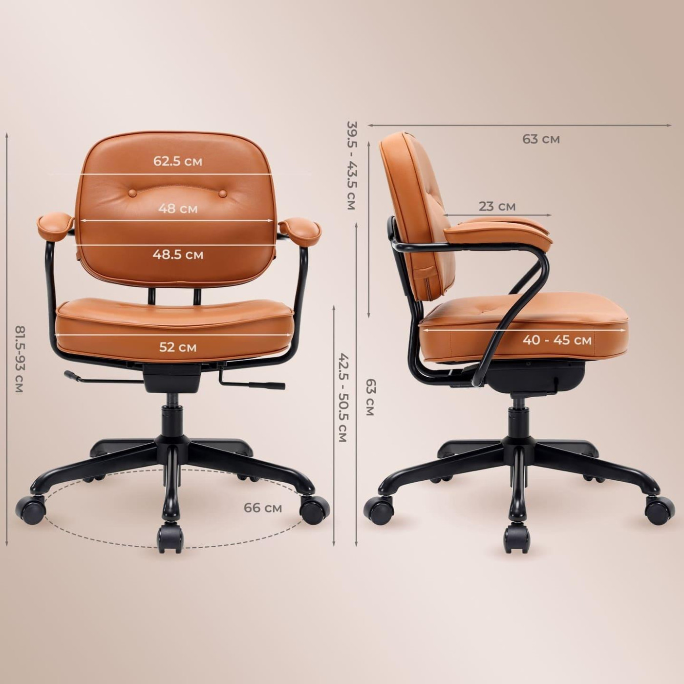 Офісне крісло Sihoo L3 PVC Brown (L3D-M101)