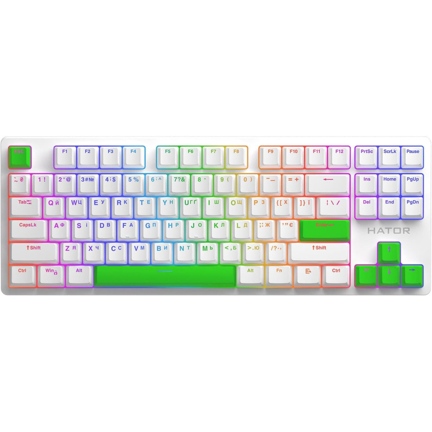 Набір кейкапів HATOR Set of PBT Keycaps Autograph Edition Lime Green (HTS-710)