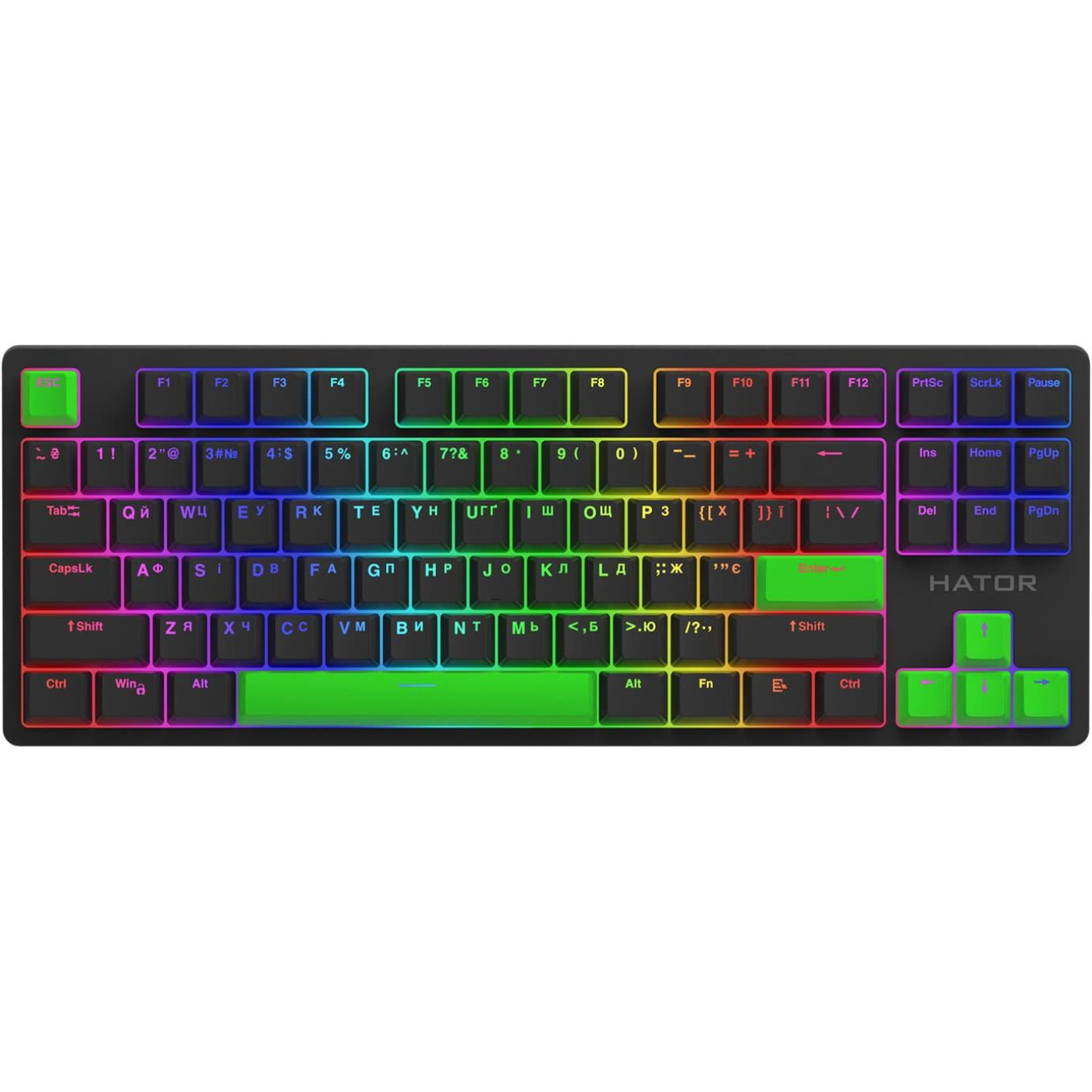 Набір кейкапів HATOR Set of PBT Keycaps Autograph Edition Lime Green (HTS-710)