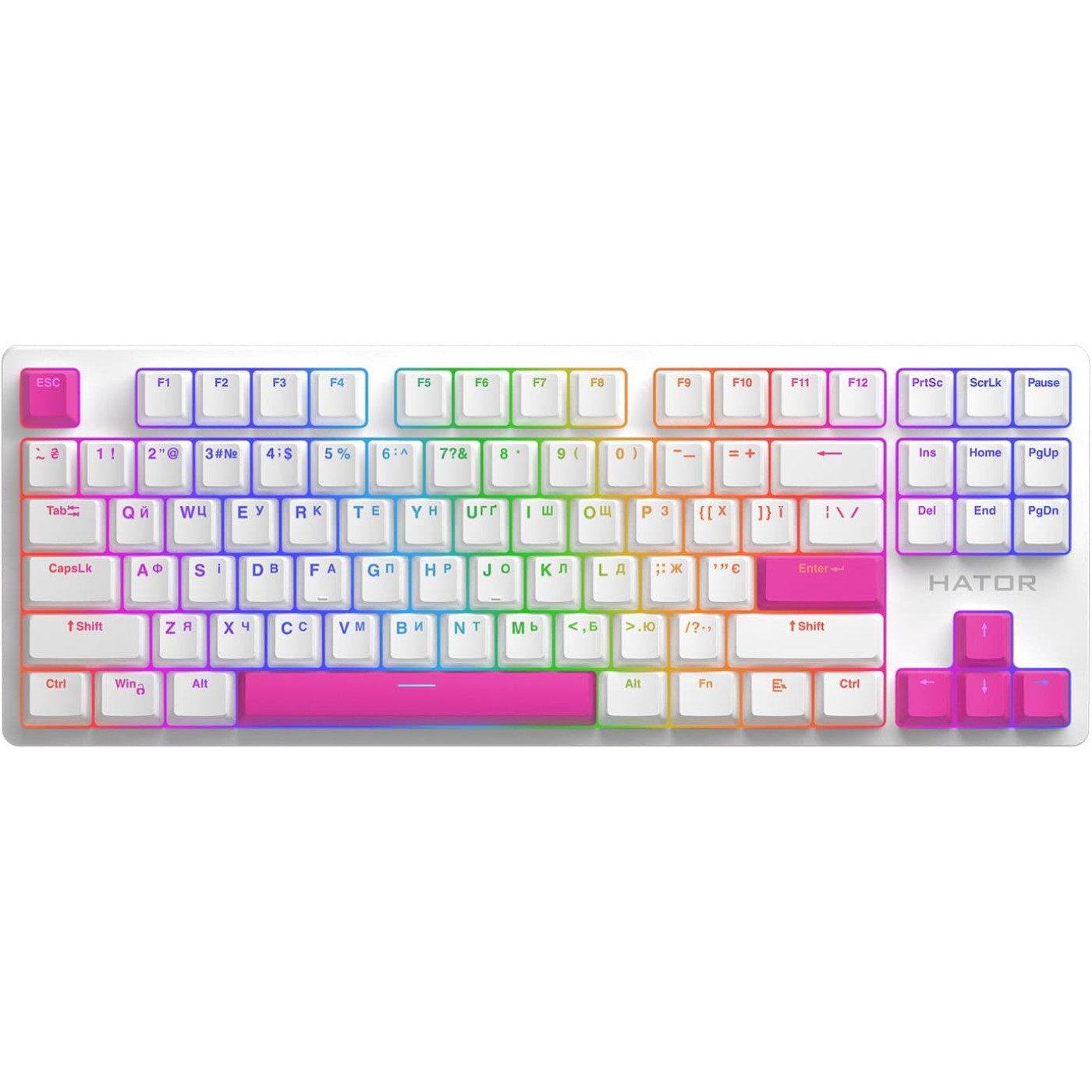 Набір кейкапів HATOR Set of PBT Keycaps Autograph Edition Knockout Pink (HTS-711)