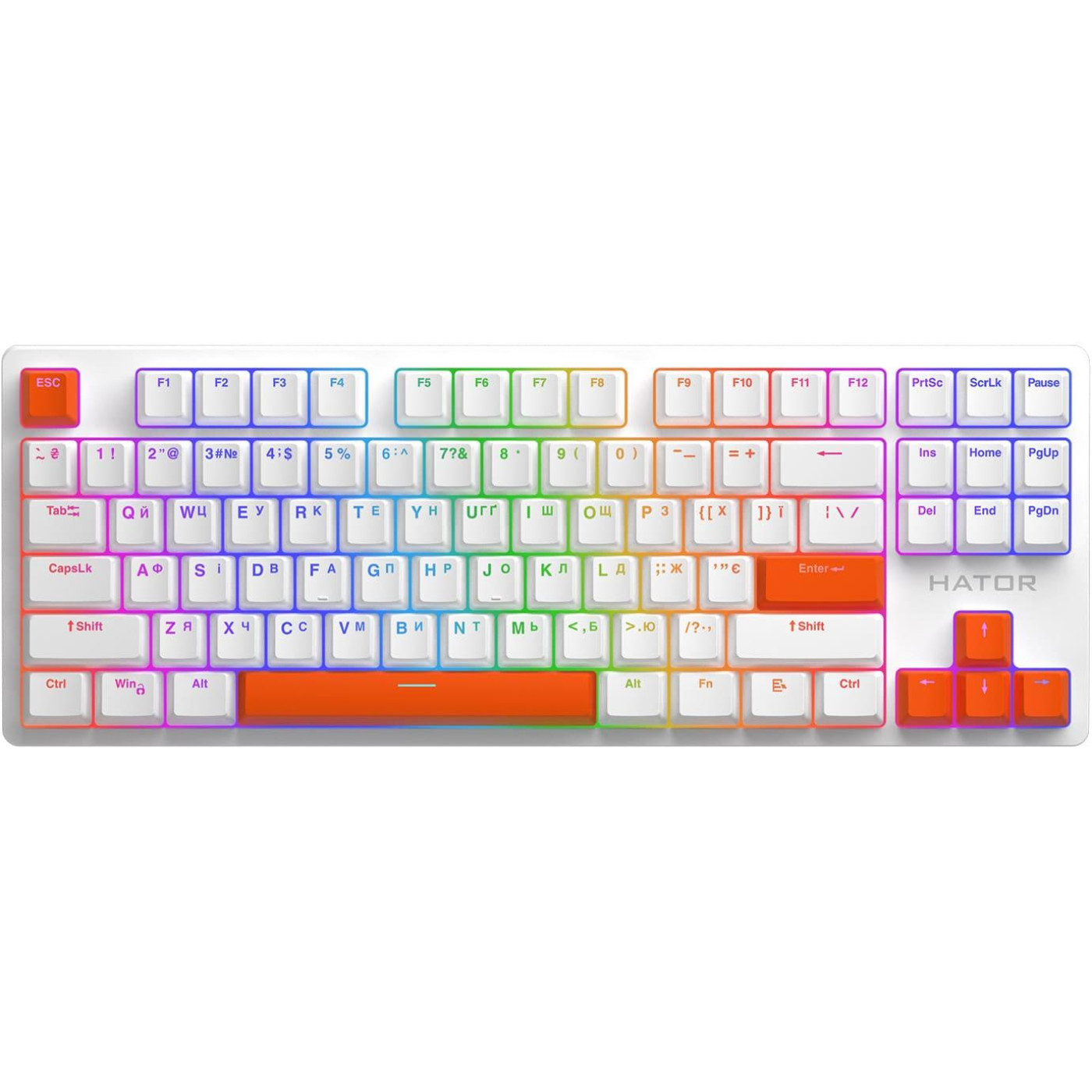 Набір кейкапів HATOR Set of PBT Keycaps Autograph Edition Orange (HTS-712)