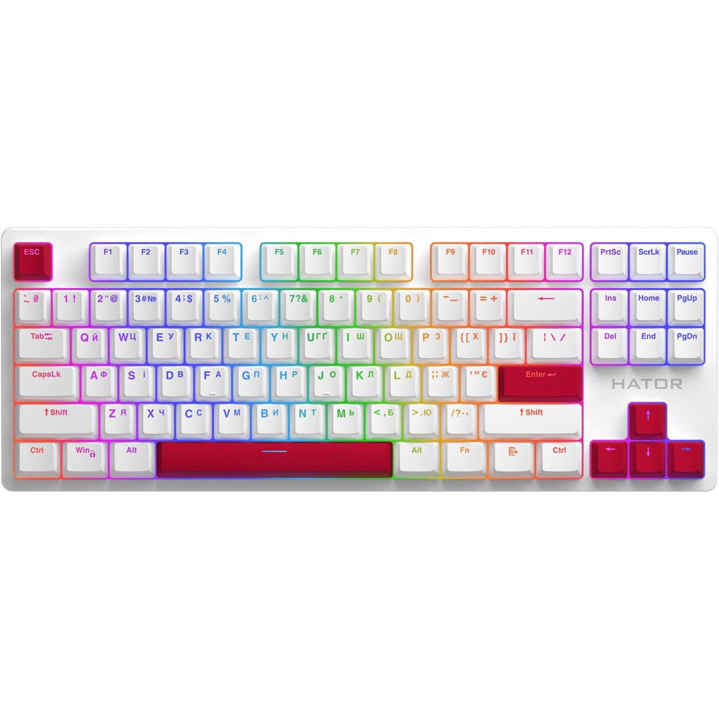 Набор кейкапов HATOR Set of PBT Keycaps Autograph Edition Racing Red (HTS-713)