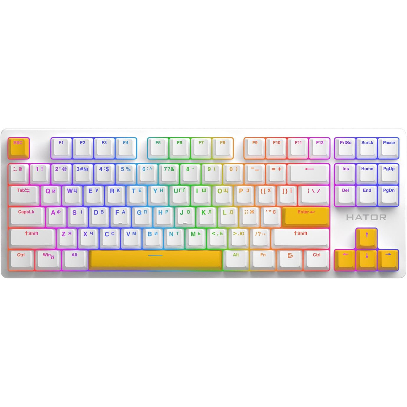 Набор кейкапов HATOR Set of PBT Keycaps Autograph Edition Sunny Yellow (HTS-715)