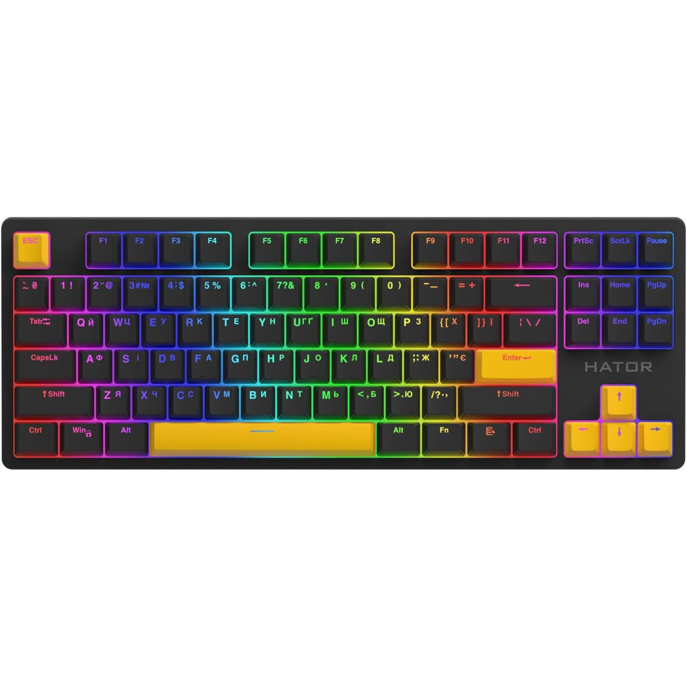 Набор кейкапов HATOR Set of PBT Keycaps Autograph Edition Sunny Yellow (HTS-715)