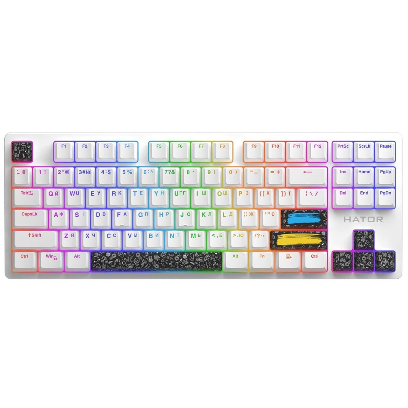 Набор кейкапов HATOR Set of PBT Keycaps Authentic Edition Black (HTS-701)