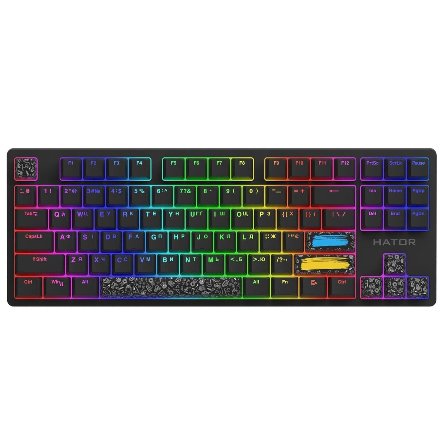 Набор кейкапов HATOR Set of PBT Keycaps Authentic Edition Black (HTS-701)