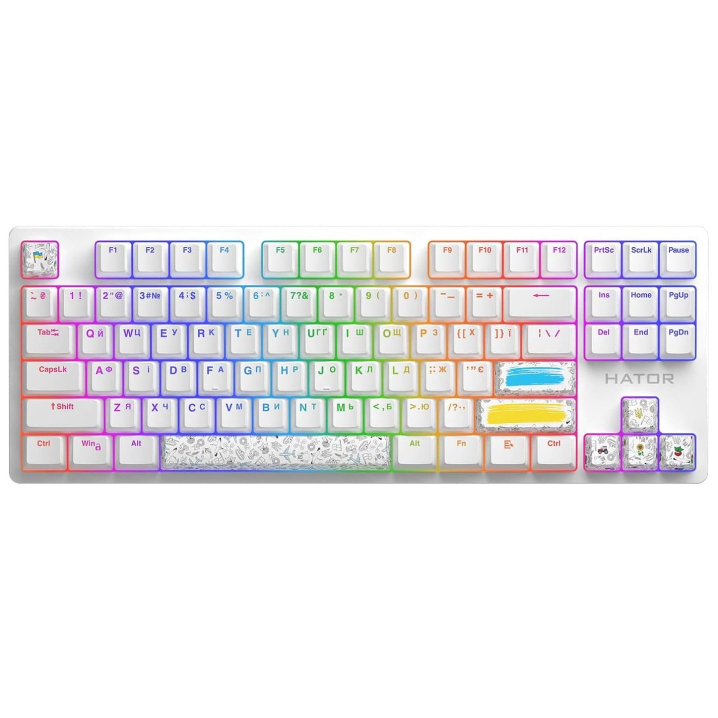 Набор кейкапов HATOR Set of PBT Keycaps Authentic Edition White (HTS-700)