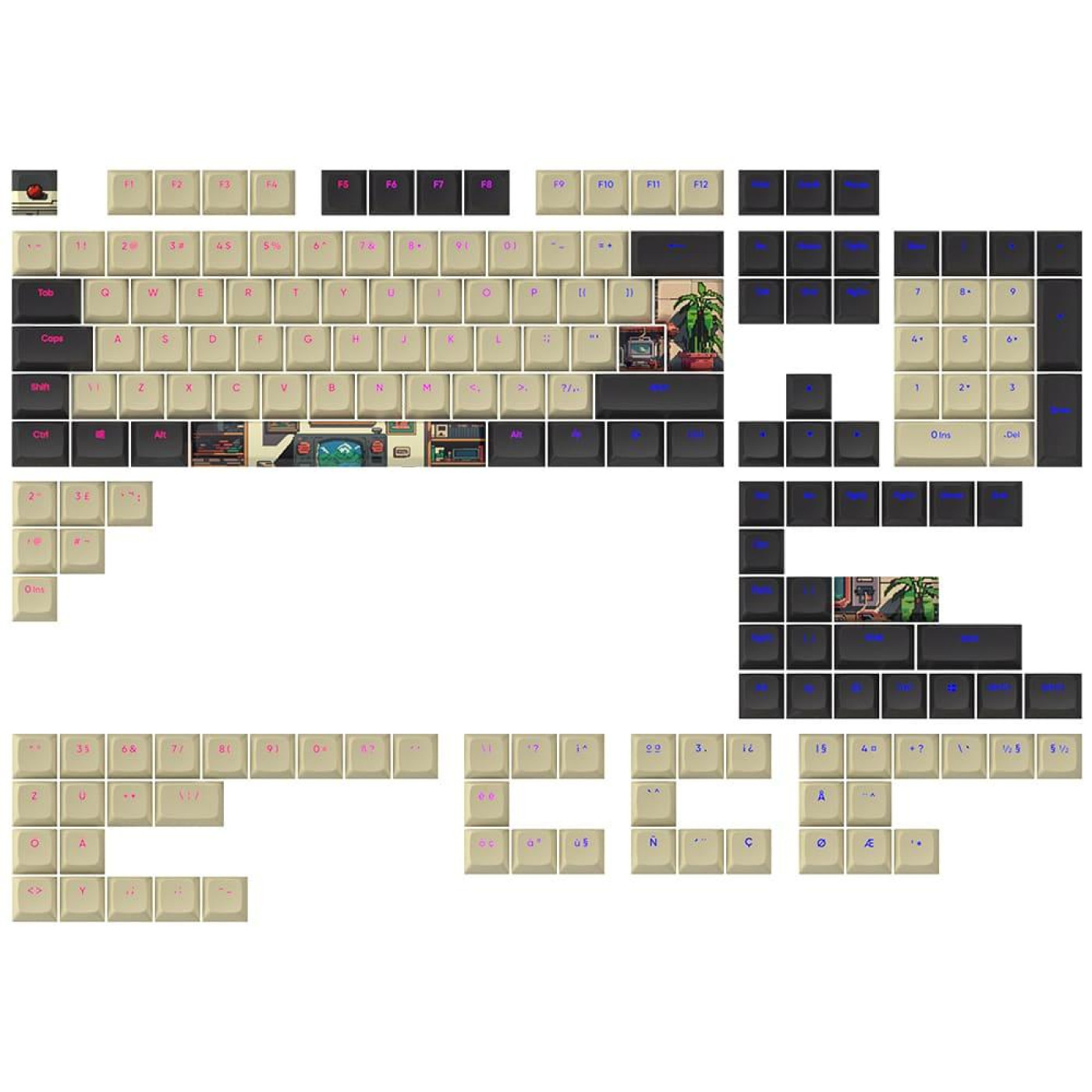 Набор кейкапов Dark Project Arcade (ANSI and ISO) (DPKS177_ARC1_ISO&ANSI)