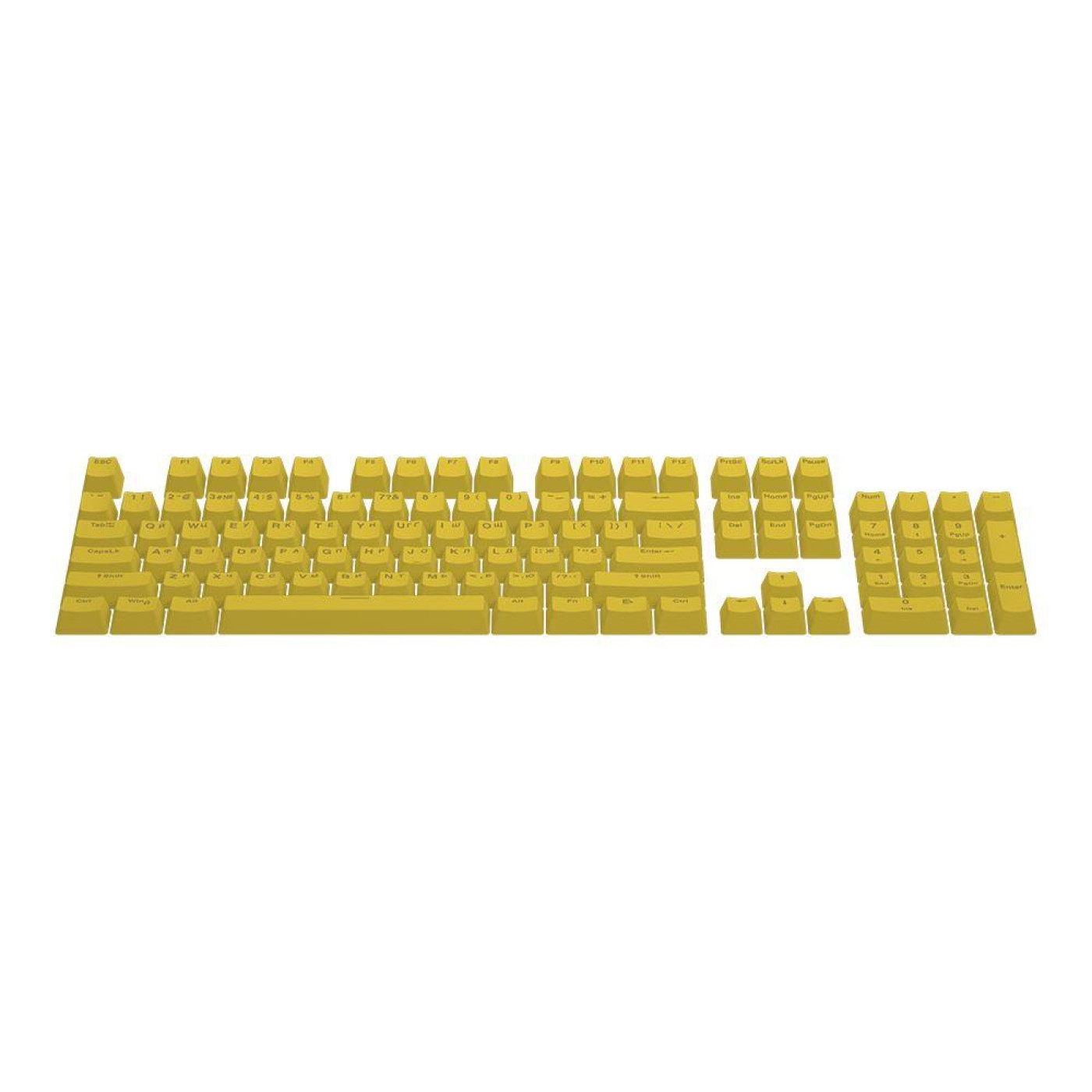 Набір кейкапів HATOR First Ukrainian PBT Keycaps Yellow (HTS-139)