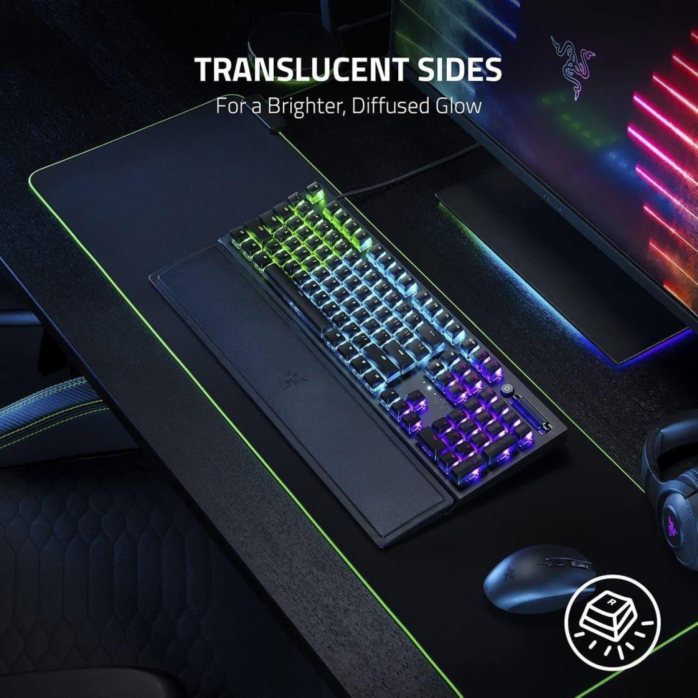 Набор кейкапов Razer Phantom US/UK Black (RC21-01740100-R3M1)