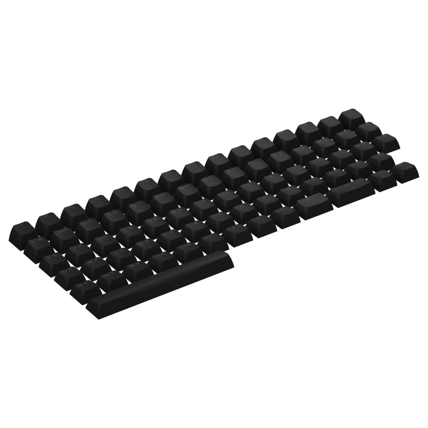 Набор кейкапов HATOR OMA Profile PBT Keycap Set Black US/UA A-part ANSI/ISO (HTS500)