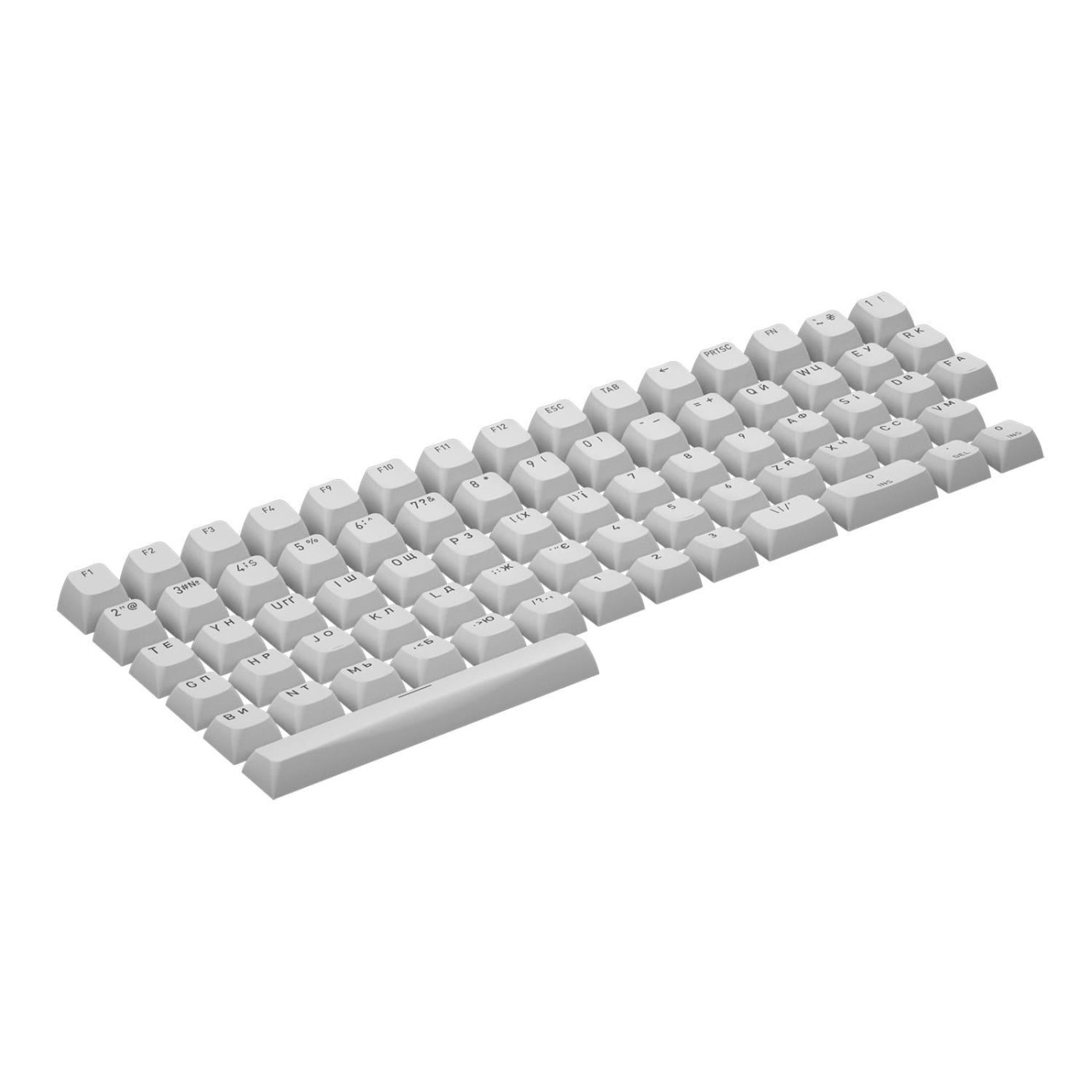 Набор кейкапов HATOR OMA Profile PBT Keycap Set White US/UA A-part ANSI/ISO (HTS510)
