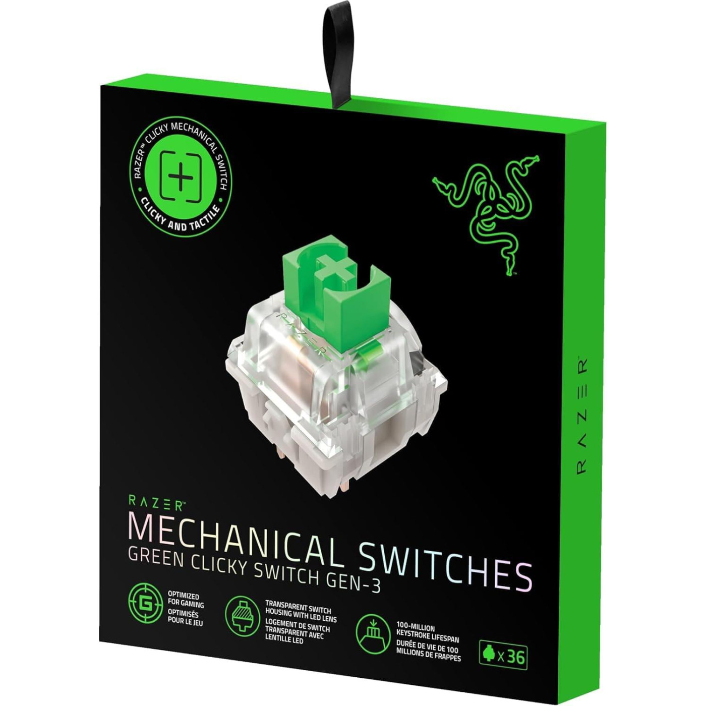 Набор механических переключателей Razer Mechanical Switches Pack Green Clicky Switch (RC21-02040200-R3M1)