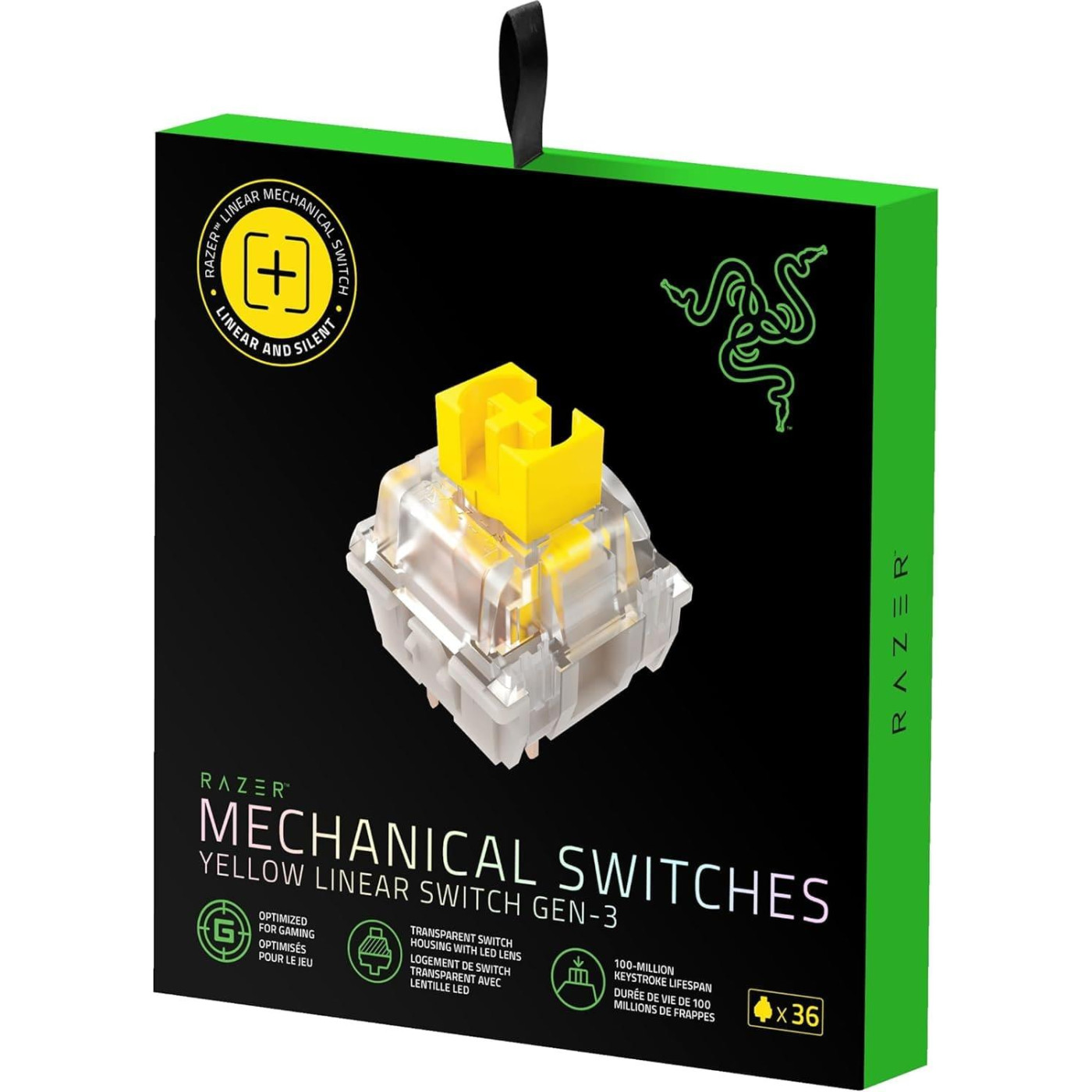 Набор механических переключателей Razer Mechanical Switches Pack Yellow Linear Switch (RC21-02040100-R3M1)