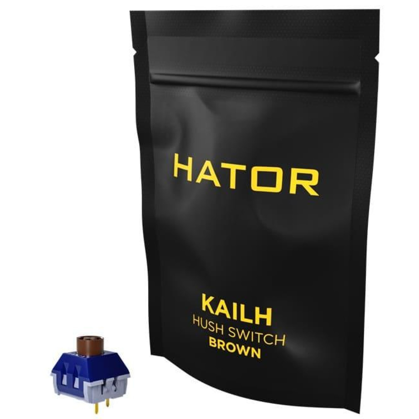 Набір механічних перемикачів HATOR Hotswap Switch Kailh Hush Brown 10 шт. (HTS-106)