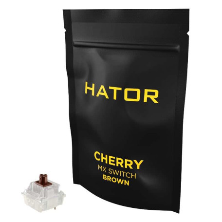 Набор механических переключателей HATOR Hotswap Switch Cherry MX Brown 10 шт. (HTS-124)