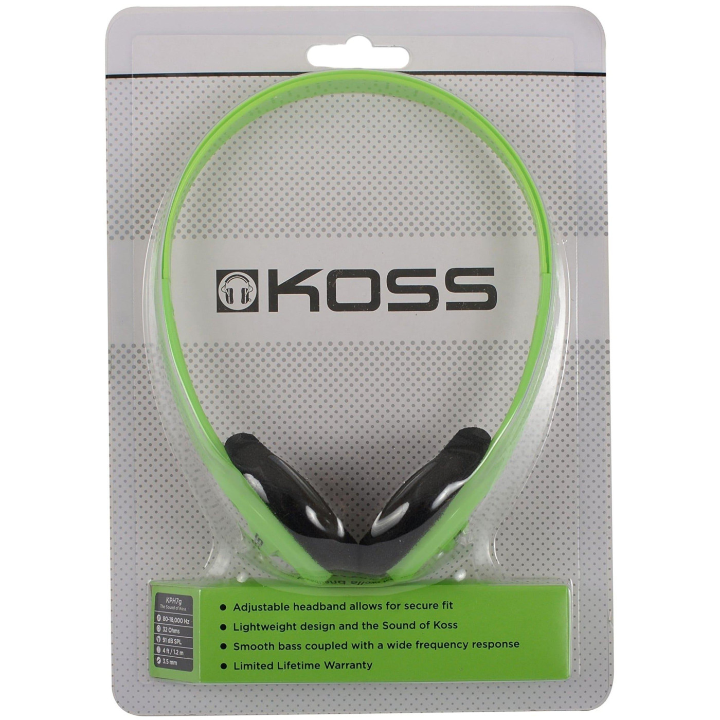 Навушники Koss KPH7g On-Ear Green (192782.101)
