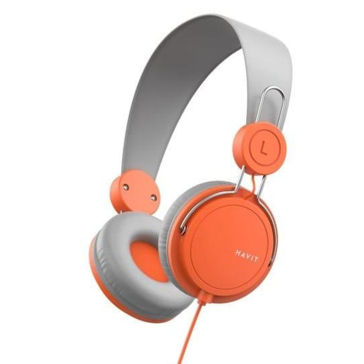 Наушники Havit HV-H2198D Gray/Orange, AUX (3.5мм), 32 Ом, кабель 1.2м