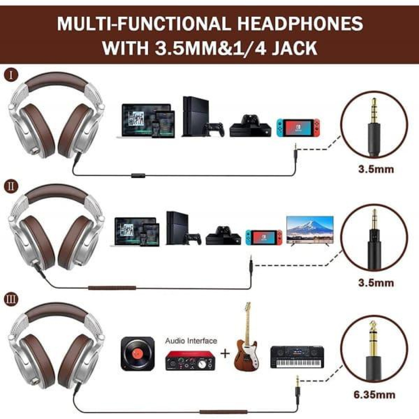 Наушники OneOdio A71 Silver Brown (A71 Silver Brown)