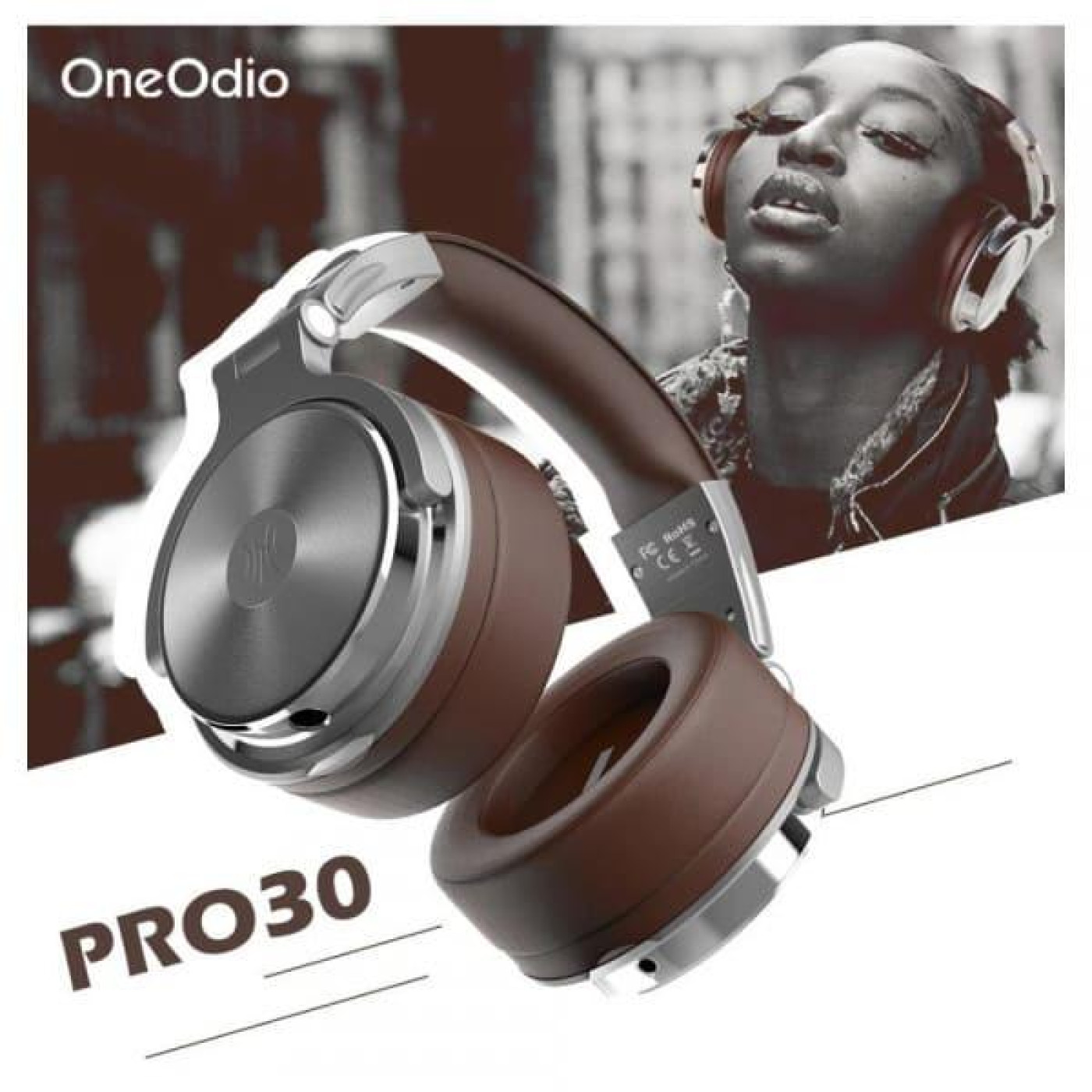 Наушники OneOdio Pro 30 3,5мм/6,35мм Silver (Pro 30 Silver)