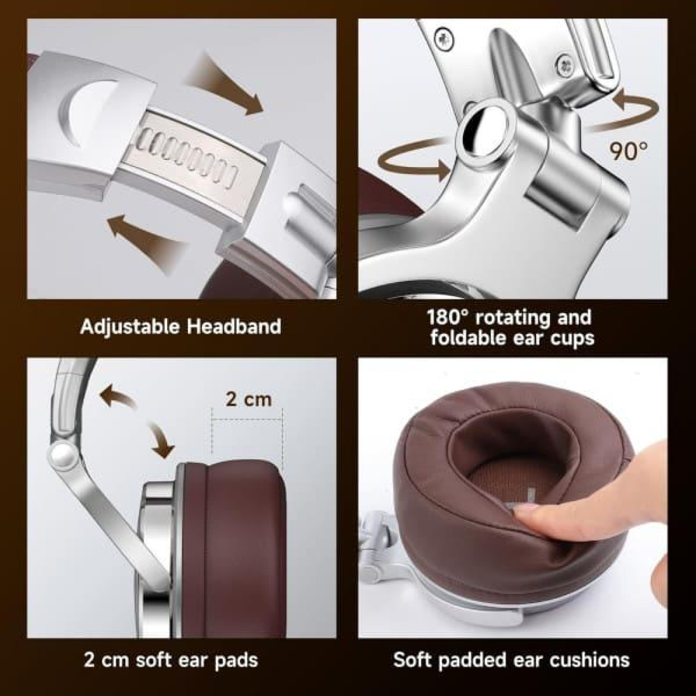 Наушники OneOdio Pro 30 3,5мм/6,35мм Silver (Pro 30 Silver)