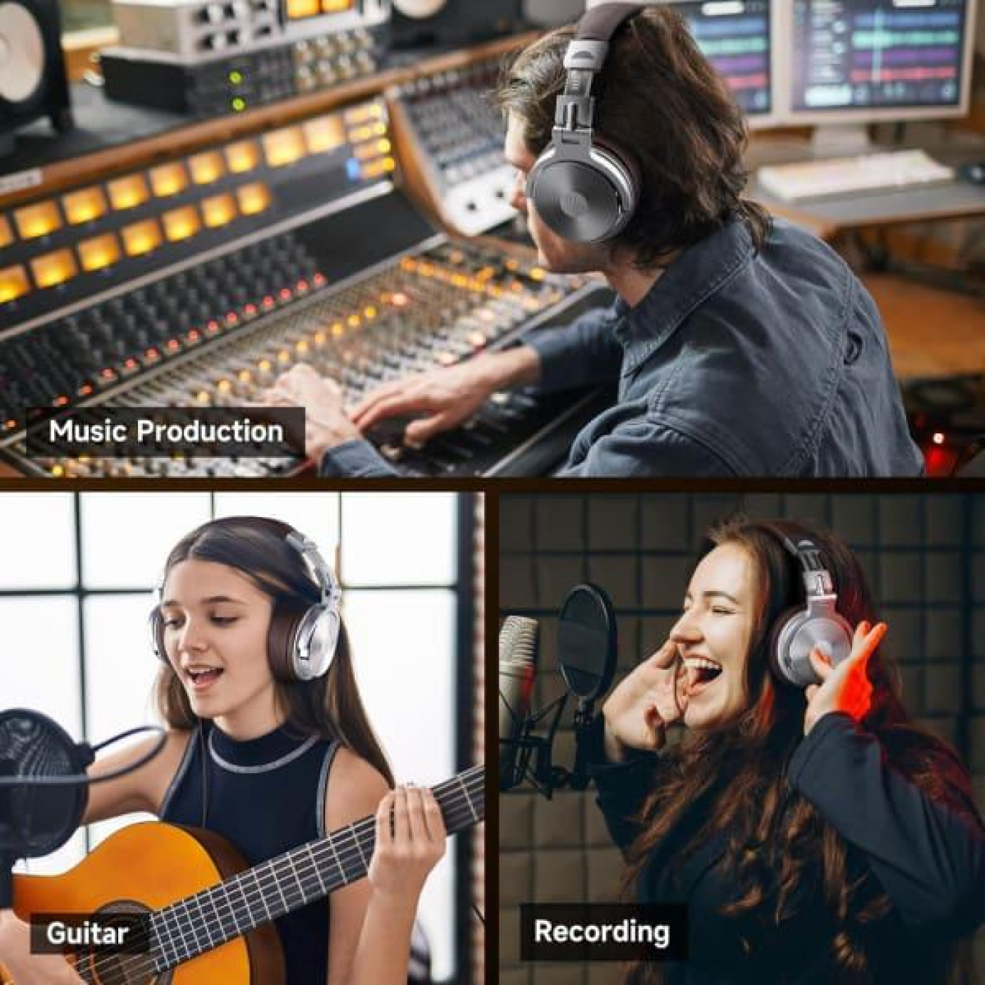 Наушники OneOdio Pro 30 3,5мм/6,35мм Silver (Pro 30 Silver)