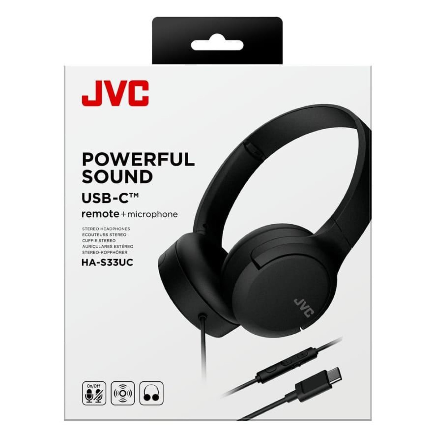 Навушники JVC HA-S33UC Black (HA-S33UC-B-U)