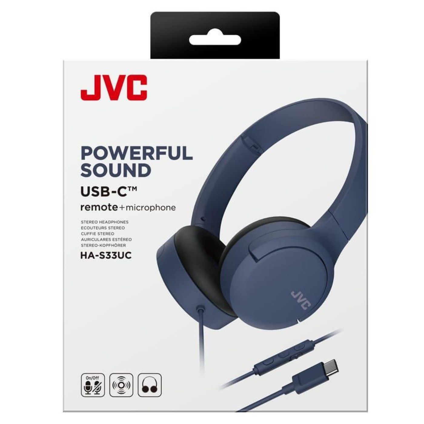 Навушники JVC HA-S33UC Blue (HA-S33UC-A-U)