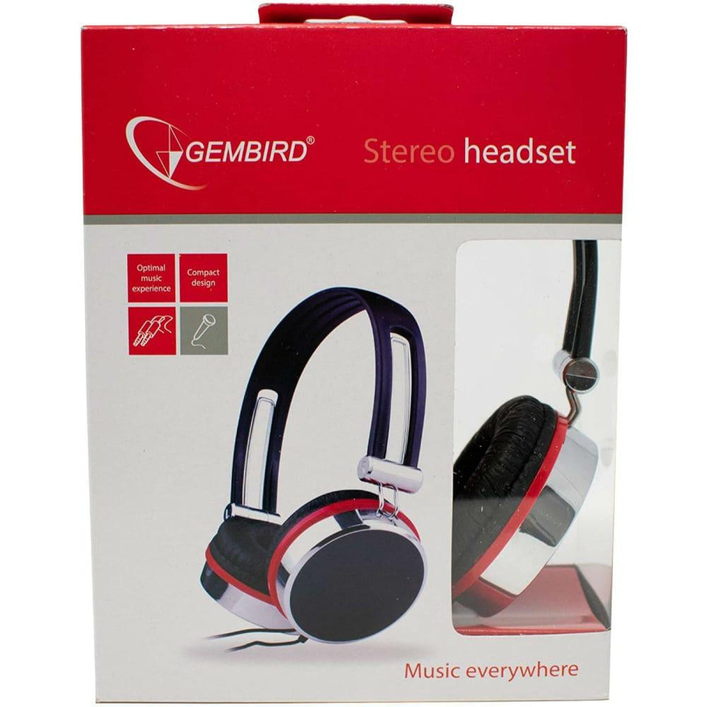 Навушники Gembird MHS-903 Black-Red-White (MHS-903)