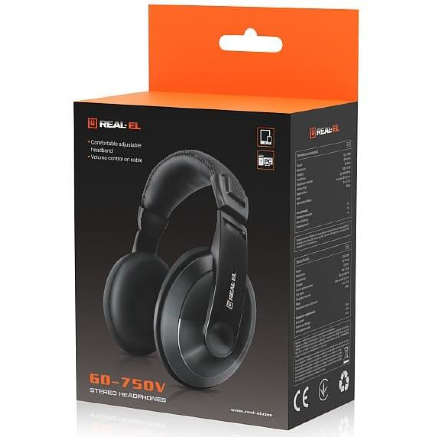 Навушники Real-EL GD-750V Black (GD-750V Black)