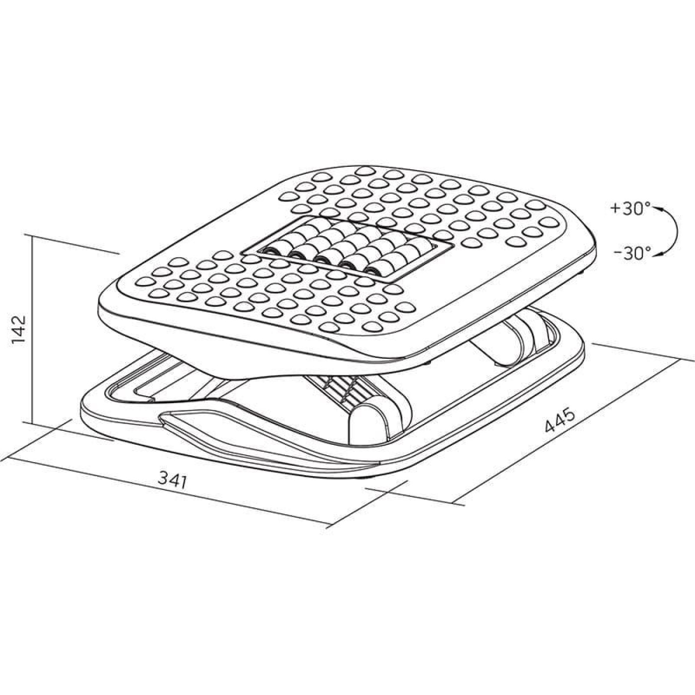 Регульована підставка для ніг OfficePro FR716