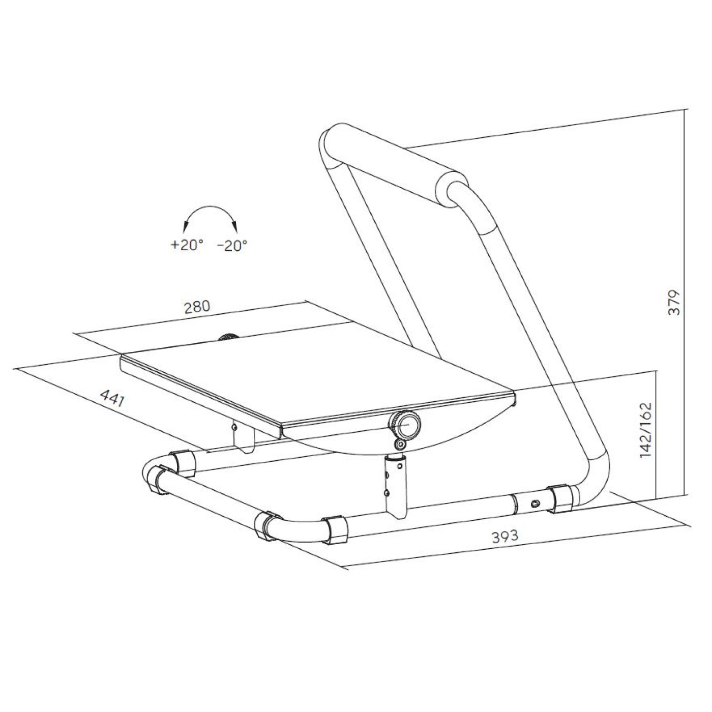 Регульована підставка для ніг OfficePro FR1040B