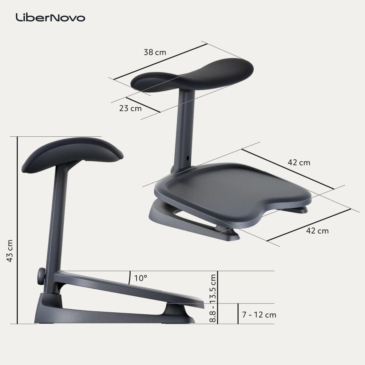 Эргономическая подставка для ног LiberNovo StepSync Footrest Graphite Omni Pro