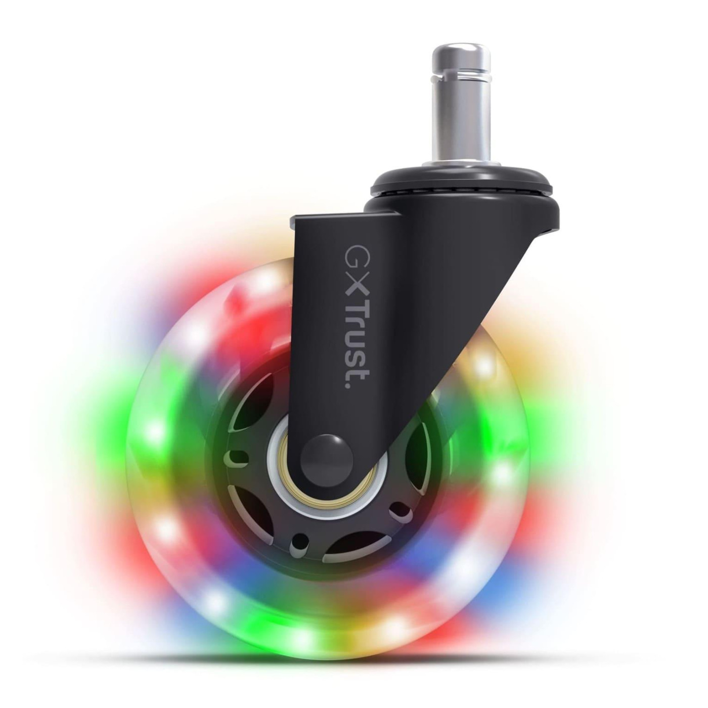 Крісельні коліщата Trust GXT 701 Гелеві 75мм комплект з 5 шт RGB Black