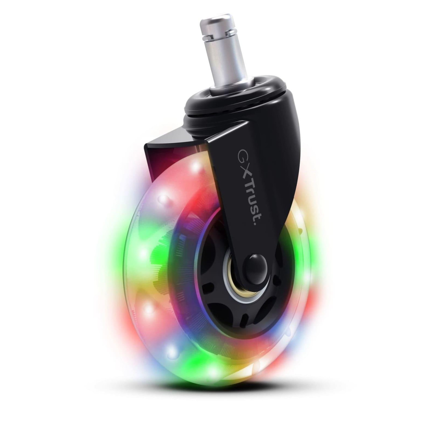 Крісельні коліщата Trust GXT 701 Гелеві 75мм комплект з 5 шт RGB Black