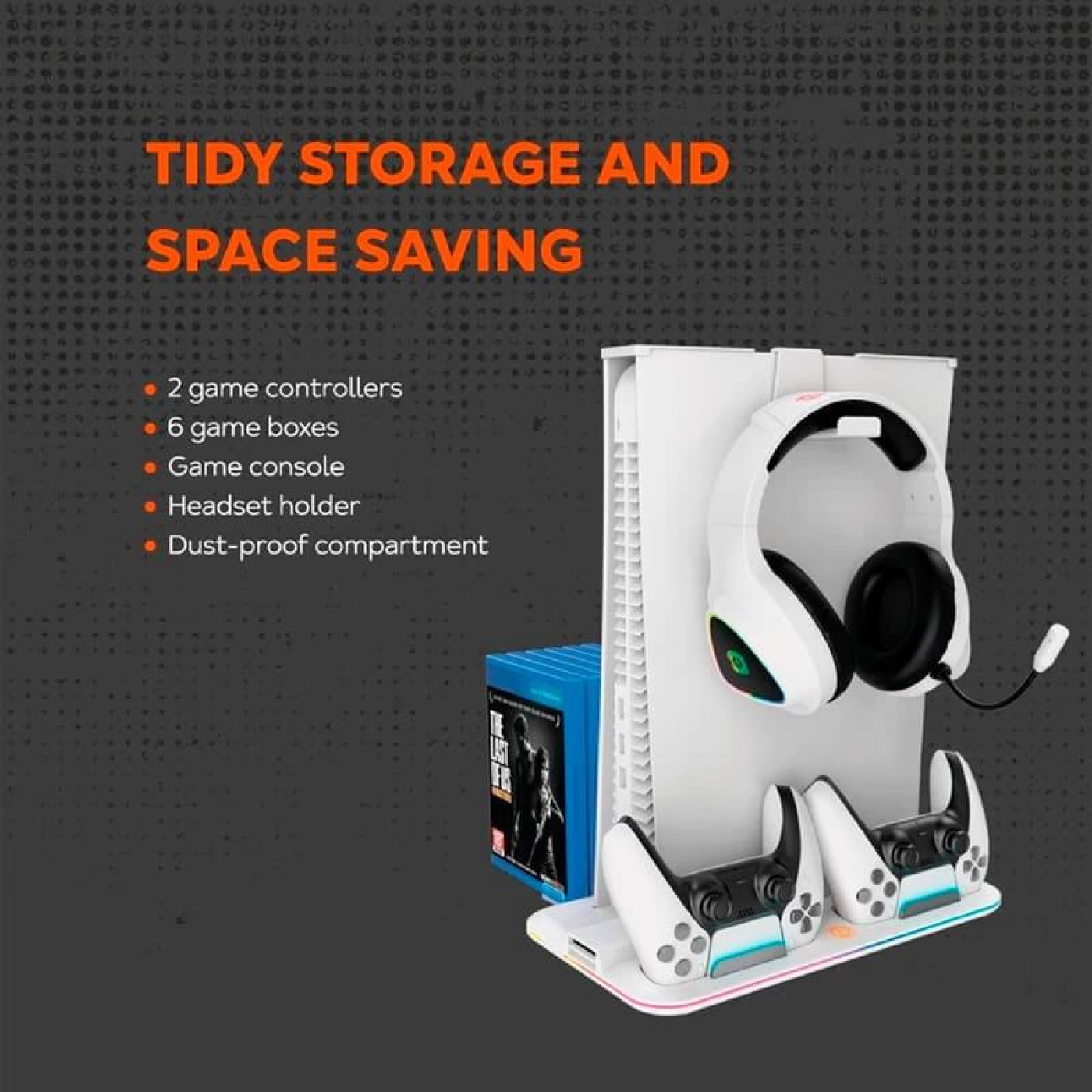 Зарядна станція CANYON CS-5 PS5 Charger Stand Black для PS5 (CND-CSPS5B)