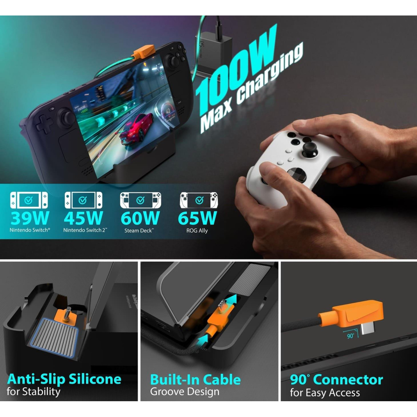 Док станція для Nintendo Switch / Steam Deck, J5create JCD624-N