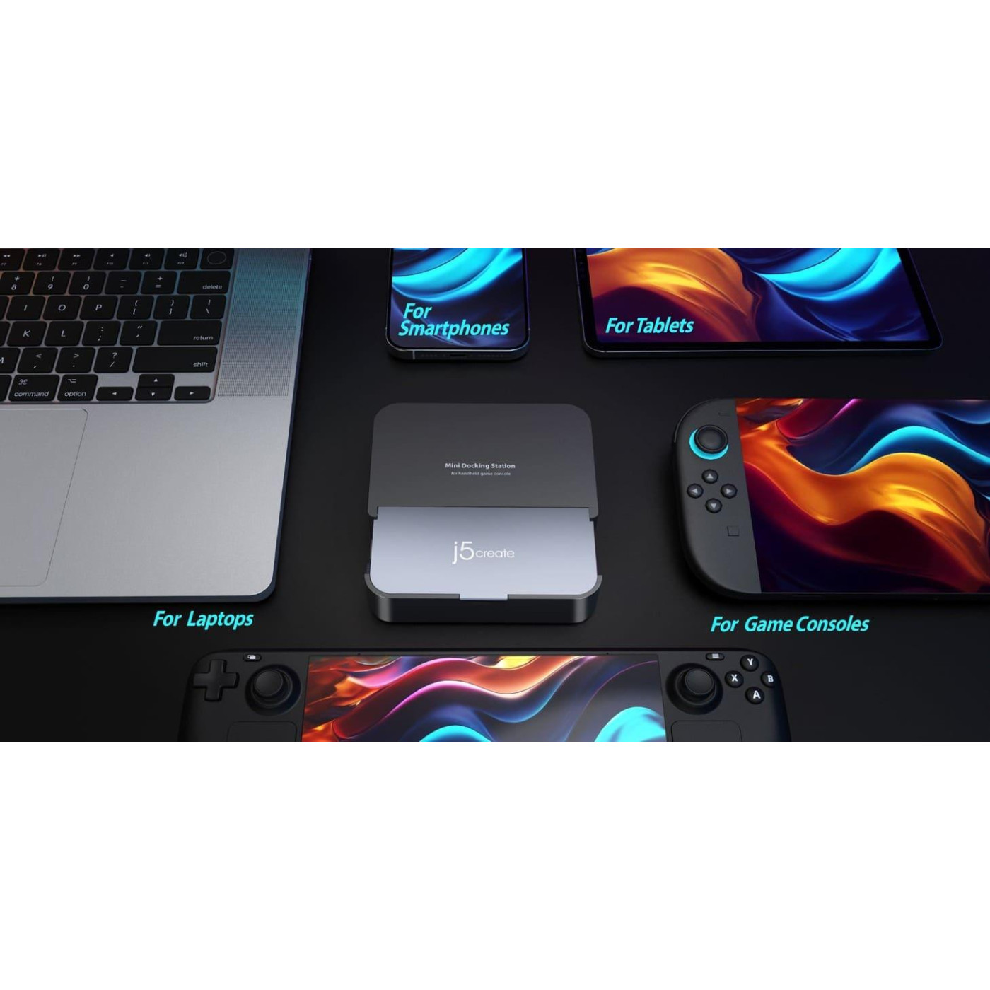 Док станція для Nintendo Switch / Steam Deck, J5create JCD624-N