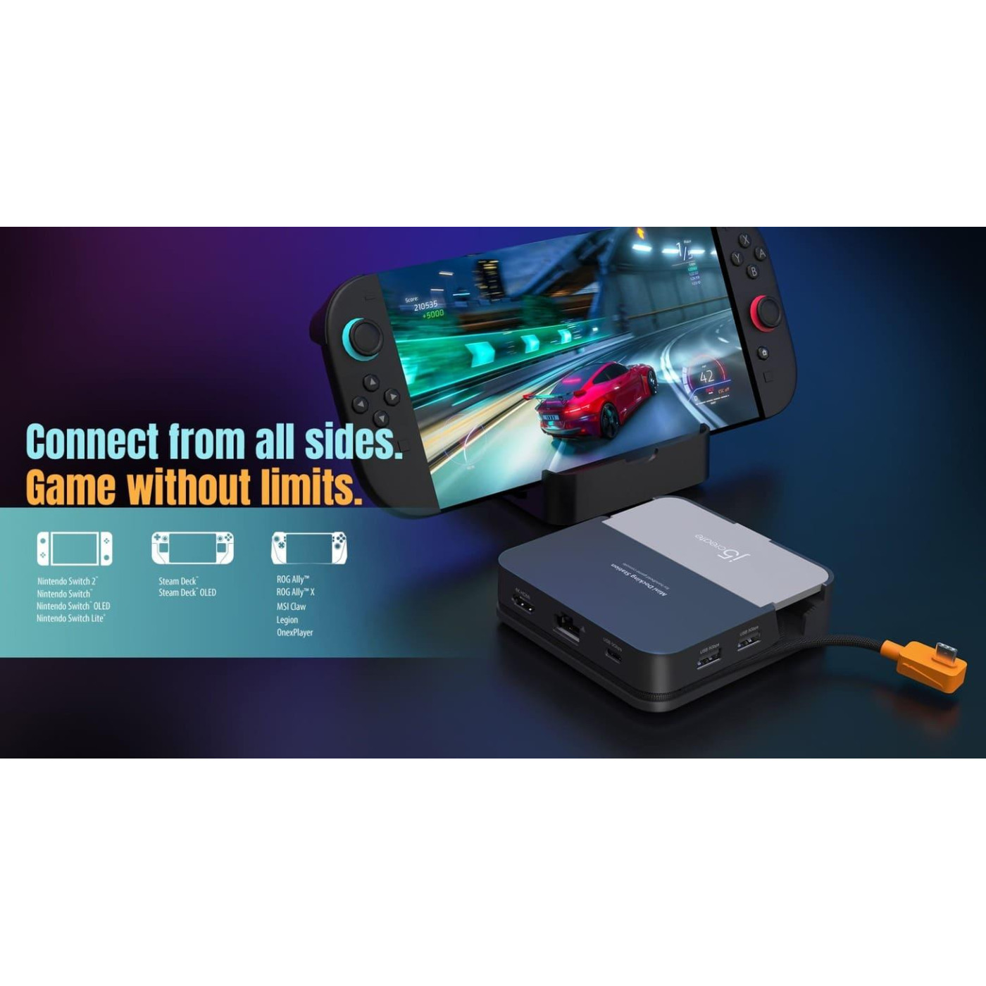 Док станція для Nintendo Switch / Steam Deck, J5create JCD624-N
