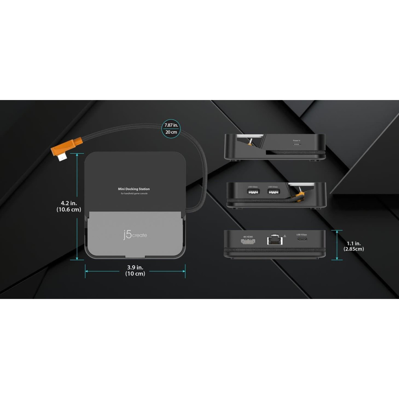 Док станція для Nintendo Switch / Steam Deck, J5create JCD624-N