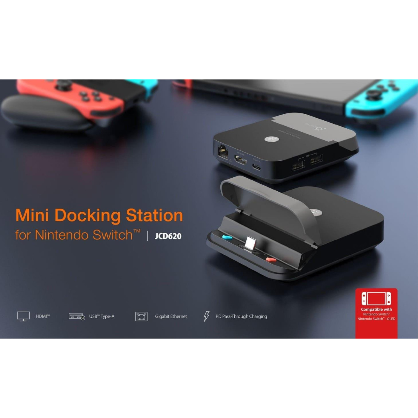 Док станція J5create для Nintendo Switch (JCD620-N)