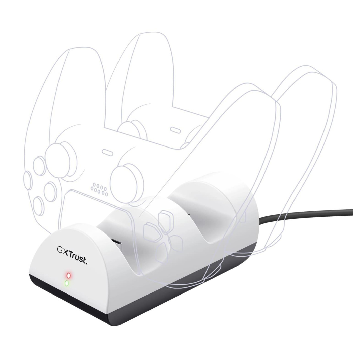 Зарядная станция для геймпадов Trust GXT 254 for PS5 White