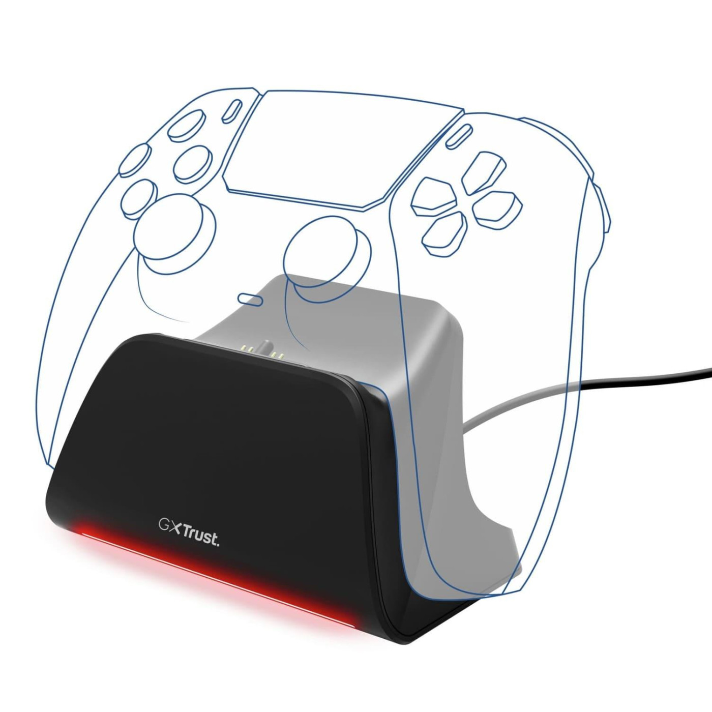 Зарядная станция для геймпадов Trust GXT 255 for PS5 Black
