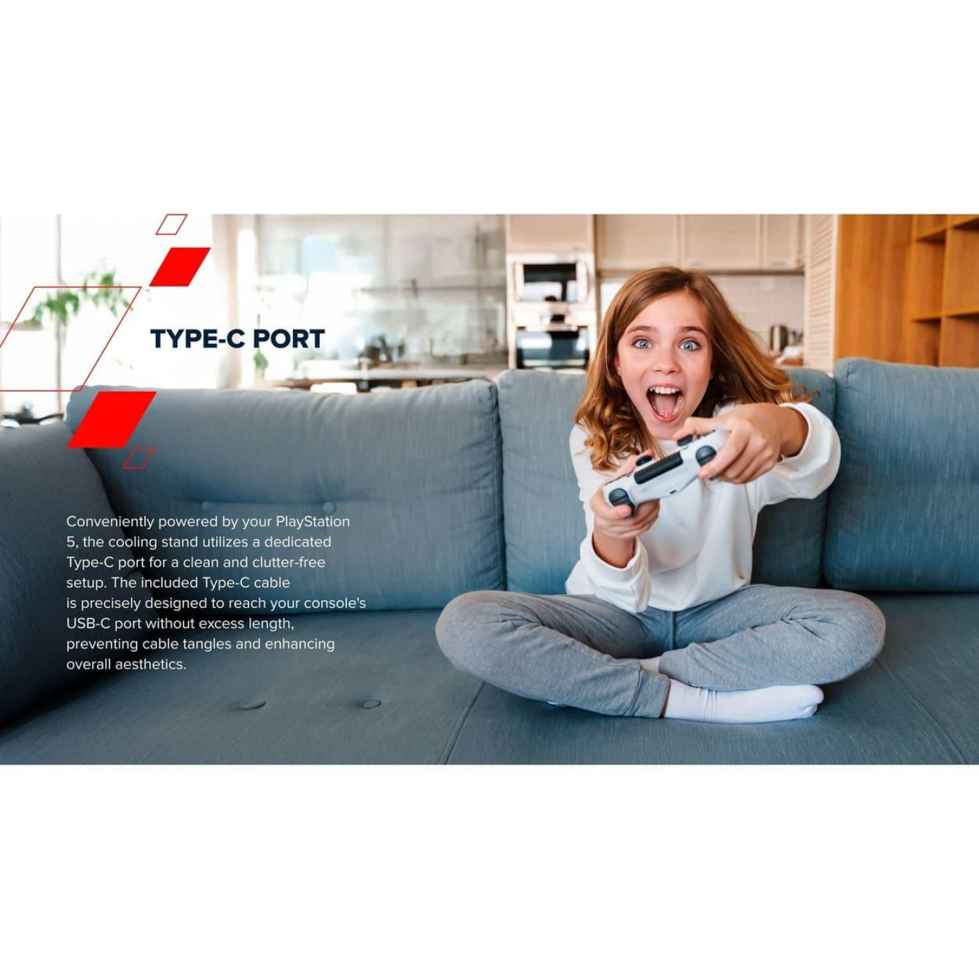 Підставка CANYON cooling stand CS-51 RGB для PS5 Slim/DE Charge Black