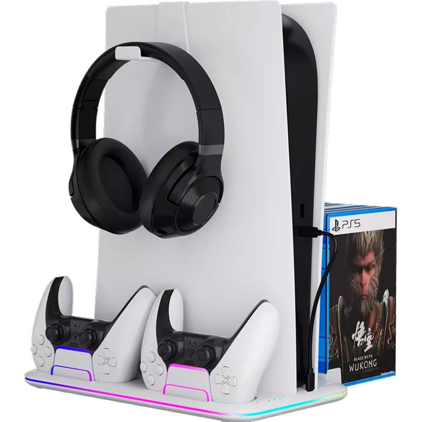 Підставка CANYON cooling stand CS-51 RGB для PS5 Slim/DE Charge White
