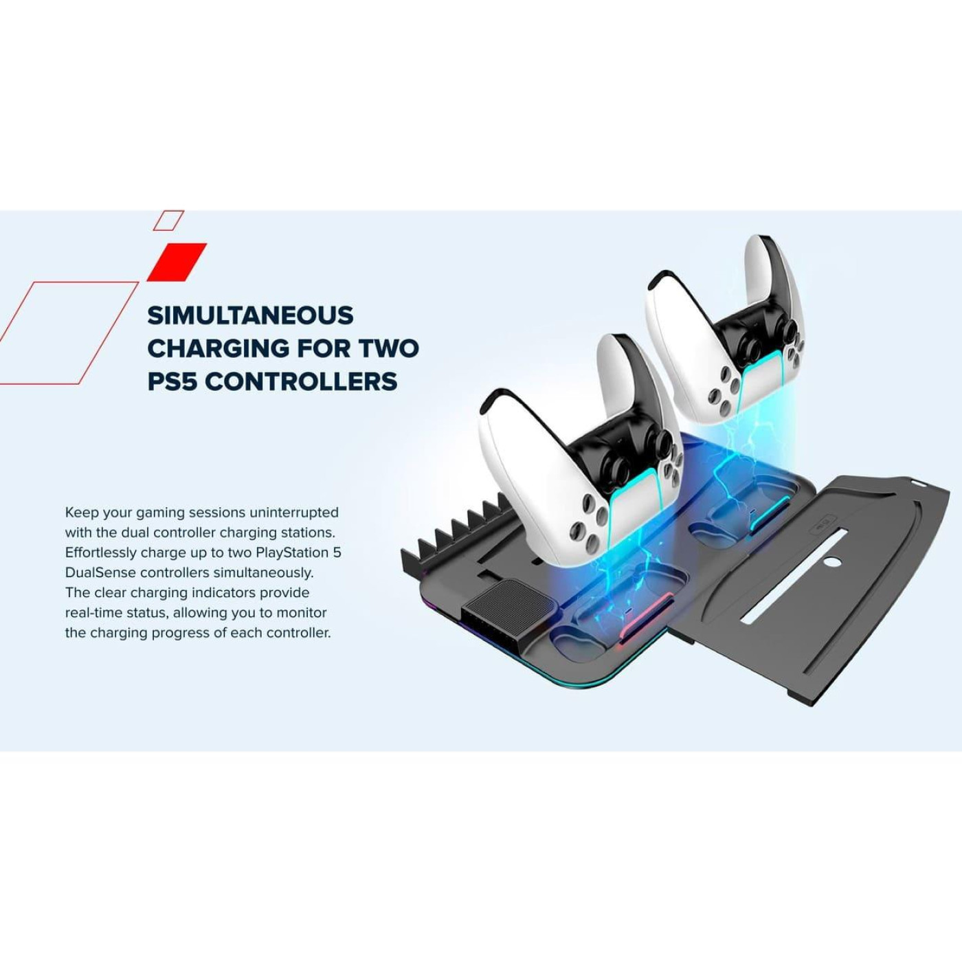 Підставка CANYON cooling stand CS-51 RGB для PS5 Slim/DE Charge White