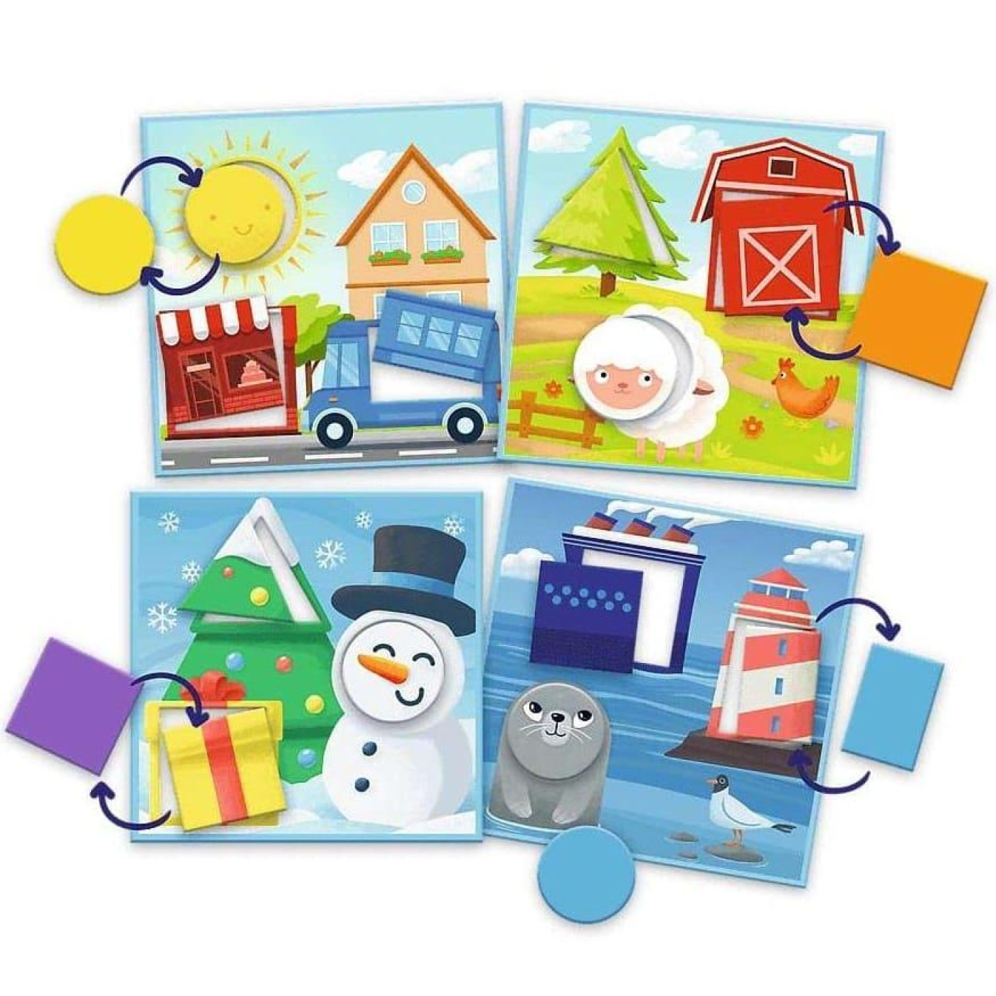 Настильна гра Trefl АБВГДейка. Кольори та фигури (02159)