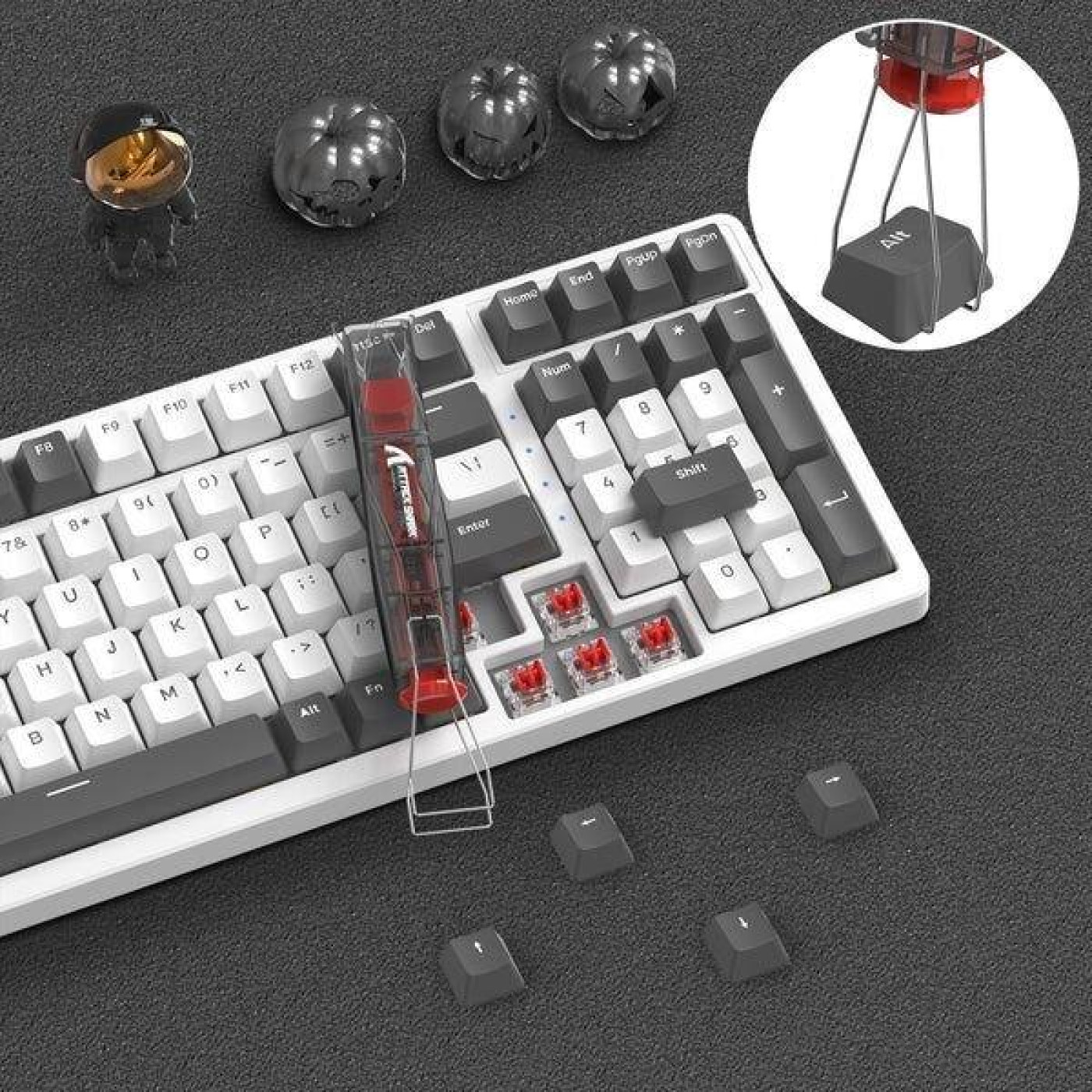 Пуллер Attack Shark KS01 Keycap & Switch Puller Black Translucent